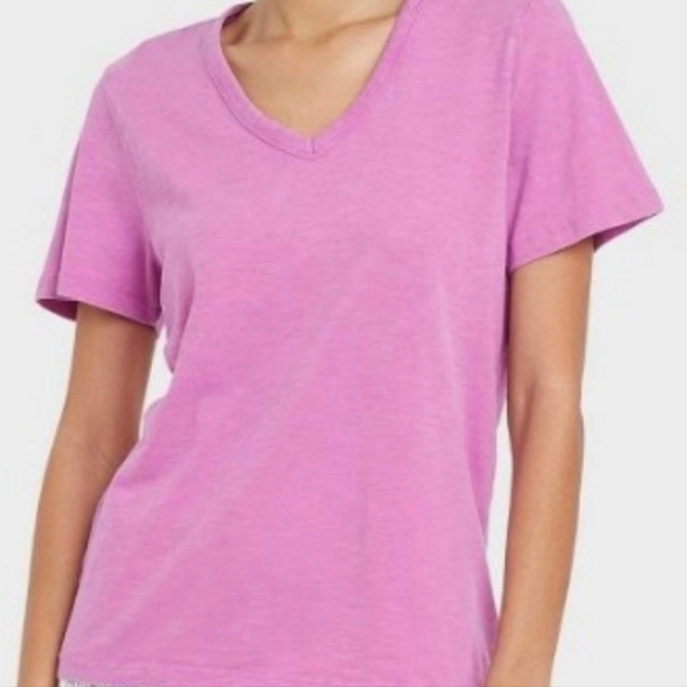 Universal Thread Violet Chiffon V Neck T- Shirt